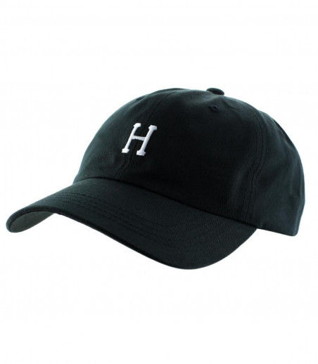 Cap curve classic H brim hat black Huf